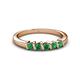 2 - Talia Emerald Wedding Band 