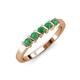 3 - Talia Emerald Wedding Band 