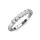 3 - Talia White Sapphire Wedding Band 