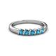 2 - Talia London Blue Topaz Wedding Band 