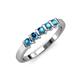 3 - Talia London Blue Topaz Wedding Band 