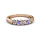 2 - Talia Tanzanite and Diamond Wedding Band 