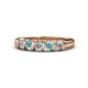 1 - Talia Aquamarine and Diamond Wedding Band 