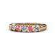 1 - Talia Pink Tourmaline and Diamond Wedding Band 