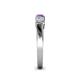 4 - Talia Amethyst and Diamond Wedding Band 
