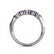 5 - Talia Amethyst and Diamond Wedding Band 