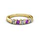 2 - Talia Amethyst and Diamond Wedding Band 