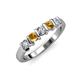 3 - Talia Citrine and Diamond Wedding Band 