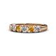 1 - Talia Citrine and Diamond Wedding Band 