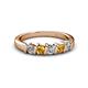 2 - Talia Citrine and Diamond Wedding Band 