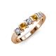 3 - Talia Citrine and Diamond Wedding Band 