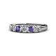 1 - Talia Iolite and Diamond Wedding Band 