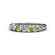 1 - Talia Peridot and Diamond Wedding Band 