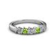 2 - Talia Peridot and Diamond Wedding Band 