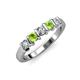 3 - Talia Peridot and Diamond Wedding Band 