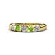 1 - Talia Peridot and Diamond Wedding Band 