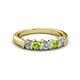 2 - Talia Peridot and Diamond Wedding Band 