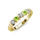 3 - Talia Peridot and Diamond Wedding Band 