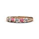 1 - Talia Rhodolite Garnet and Diamond Wedding Band 