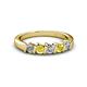 2 - Talia Yellow Sapphire and Diamond Wedding Band 