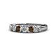 1 - Talia Smoky Quartz and Diamond Wedding Band 