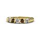 1 - Talia Smoky Quartz and Diamond Wedding Band 