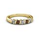 2 - Talia Smoky Quartz and Diamond Wedding Band 