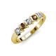 3 - Talia Smoky Quartz and Diamond Wedding Band 