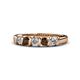 1 - Talia Smoky Quartz and Diamond Wedding Band 
