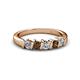 2 - Talia Smoky Quartz and Diamond Wedding Band 