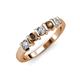 3 - Talia Smoky Quartz and Diamond Wedding Band 