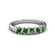 3 - Talia Green Garnet Wedding Band 