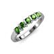4 - Talia Green Garnet Wedding Band 