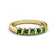 3 - Talia Green Garnet Wedding Band 