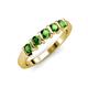 4 - Talia Green Garnet Wedding Band 