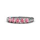 1 - Talia Pink Tourmaline Wedding Band 