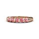 1 - Talia Pink Tourmaline Wedding Band 