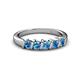 3 - Talia Blue Topaz Wedding Band 