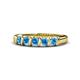1 - Talia Blue Topaz Wedding Band 
