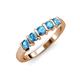4 - Talia Blue Topaz Wedding Band 