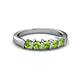 3 - Talia Peridot Wedding Band 