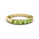 3 - Talia Peridot Wedding Band 
