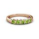 3 - Talia Peridot Wedding Band 