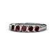 1 - Talia Red Garnet Wedding Band 