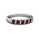 3 - Talia Red Garnet Wedding Band 