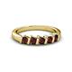3 - Talia Red Garnet Wedding Band 