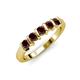 4 - Talia Red Garnet Wedding Band 