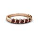 3 - Talia Red Garnet Wedding Band 