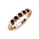 4 - Talia Red Garnet Wedding Band 
