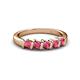 3 - Talia Rhodolite Garnet Wedding Band 
